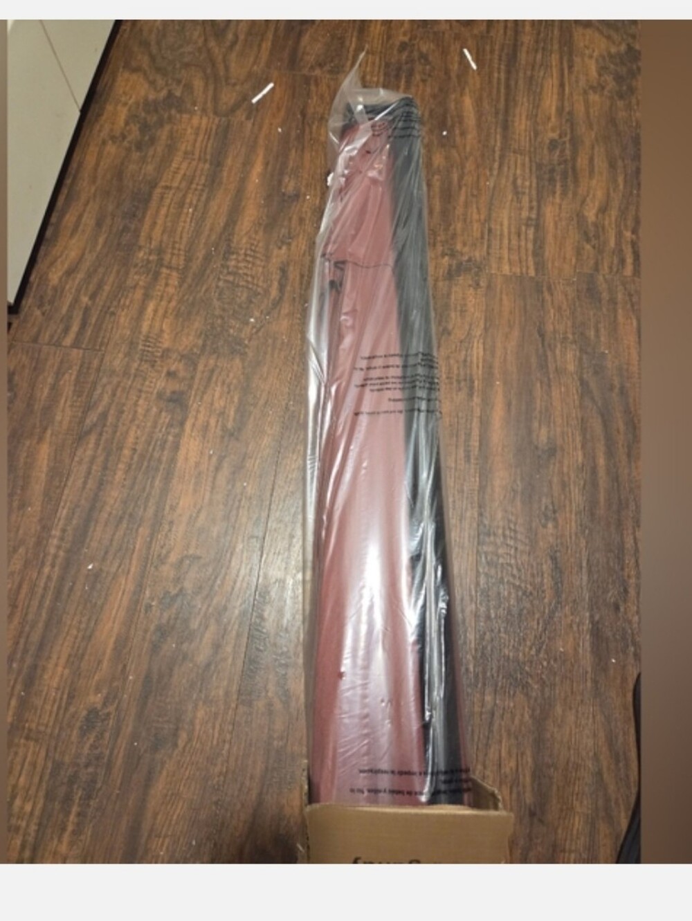 9ft. Round Market Solar Lighted Umbrella in Burgundy - Picture 2 of 3